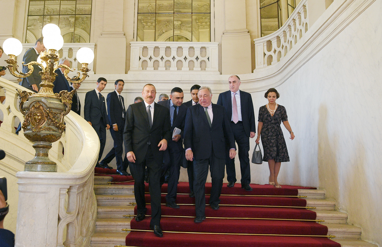 Ilham Aliyev met with President of French Senate